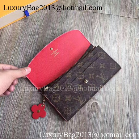 Louis Vuitton Monogram Canvas EMILIE WALLET M64202 Red