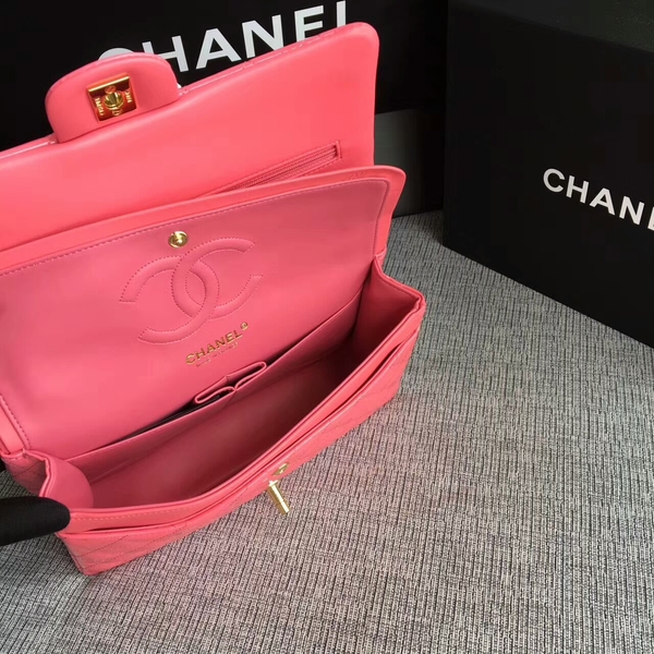 Chanel Flap Shoulder Bags Pink Original Patent Leather CF1112 Gold