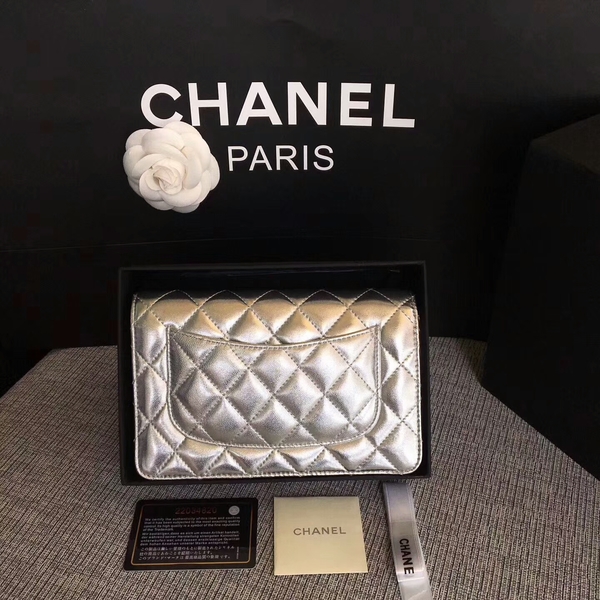 Chanel WOC Flap Bag Original Sheepskin Leather 33814B Glod