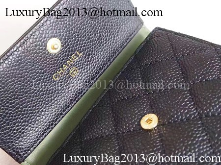 Chanel Matelasse Bi-Fold Wallet Black Cannage Patterns A48980 Gold