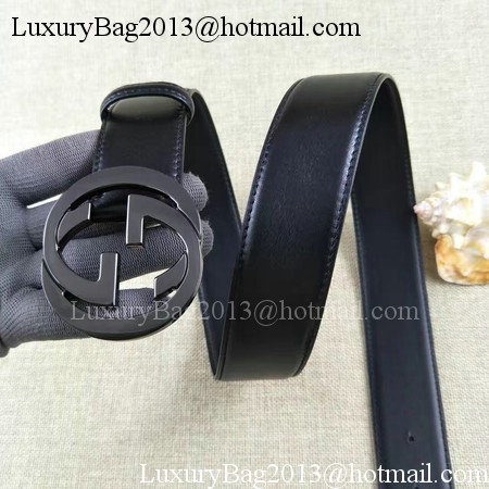 Gucci 38mm Leather Belt GG57049 Black