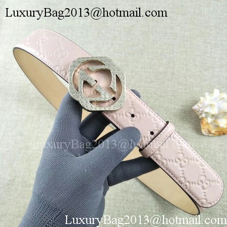 Gucci 38mm Leather Belt GG57098 Pink