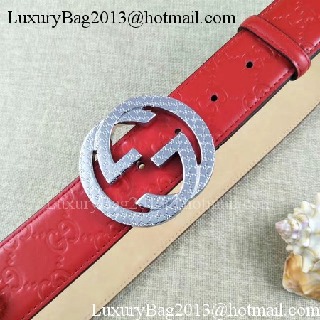 Gucci 38mm Leather Belt GG57099 Red