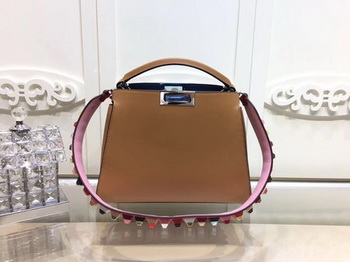 Fendi Peekaboo Bags Original Leather F3659 Brown