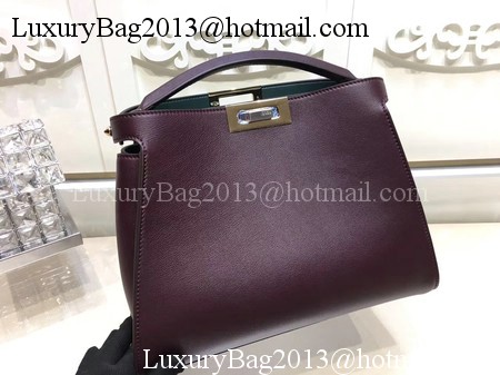 Fendi Peekaboo Bags Original Leather F3659 Wine