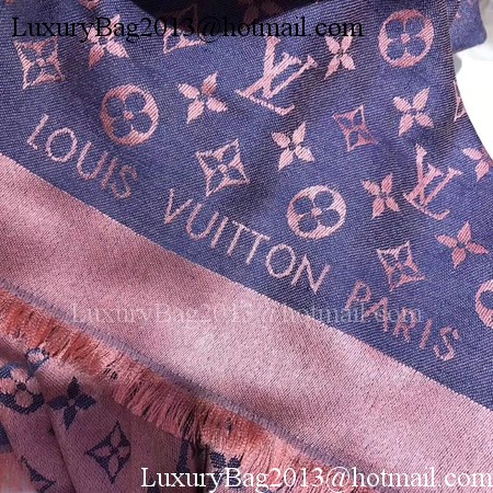 Louis Vuitton MONOGRAM DENIM Scarf M33695 Blue