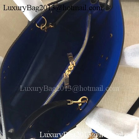 Yves Saint Laurent Classic Sac De Jour Bag Smooth Leather Y398709 Black&Blue