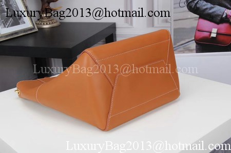 CELINE Sangle Seau Bag in Smooth Leather C3371 Brown