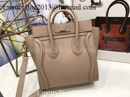 Celine Luggage Nano Tote Bag Original Leather CC3560 Apricot