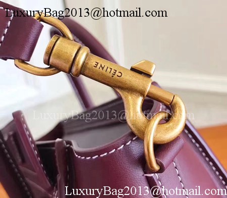 Celine Luggage Nano Tote Bag Original Leather CC3560 Wine