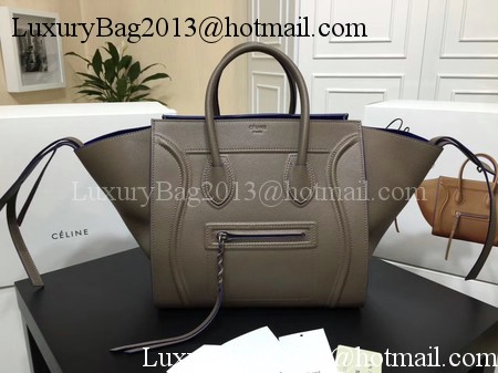 Celine Luggage Phantom Tote Bag Calfskin Leather CT3372 Grey&Blue