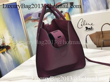 Celine Luggage Phantom Tote Bag Calfskin Leather CT3372 Wine