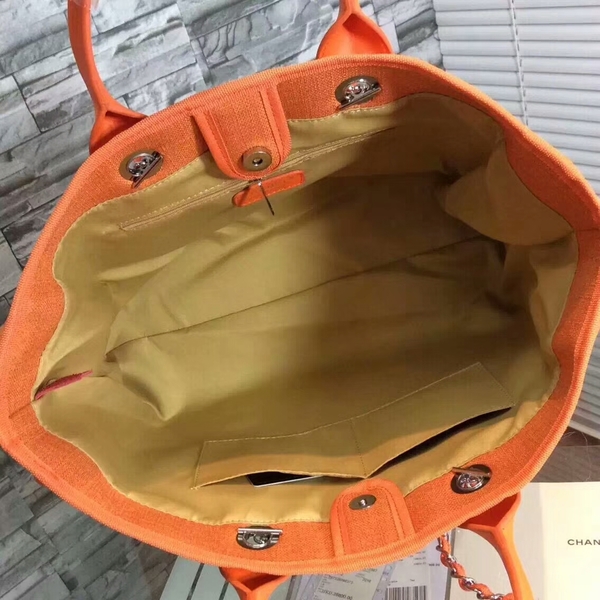 Chanel Large Canvas Tote Shopping Bag CNA1679 Orange