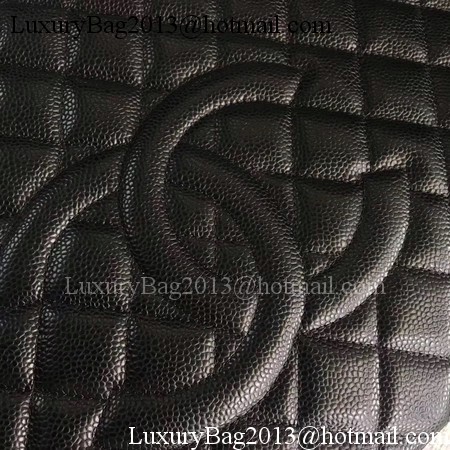 Chanel LE Boy Grand Shopping Tote Bag GST Black Cannage Pattern A50995 Silver