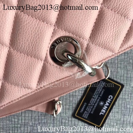 Chanel LE Boy Grand Shopping Tote Bag GST Pink Cannage Pattern A50995 Silver