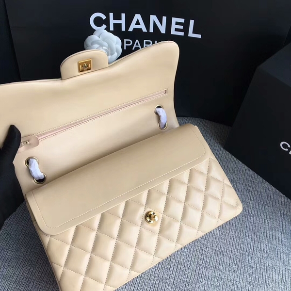 Chanel Flap Shoulder Bags Camel Original Lambskin Leather CF1113 Glod