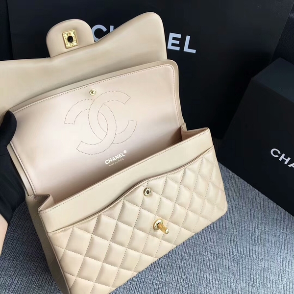 Chanel Flap Shoulder Bags Camel Original Lambskin Leather CF1113 Glod