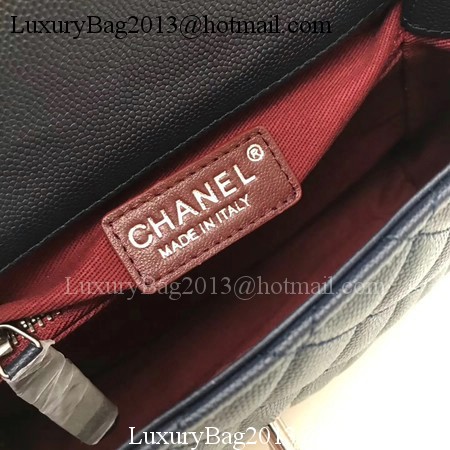 Chanel Classic Red Top Handle Bag Royal Original Leather A92991 Silver