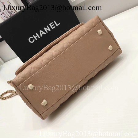 Chanel Classic Top Handle Bag Apricot Original Leather A92991 Gold