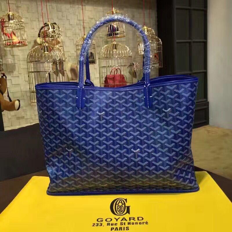 Goyard Y Doodling Calfskin Leather Tote Bag 7901 Blue