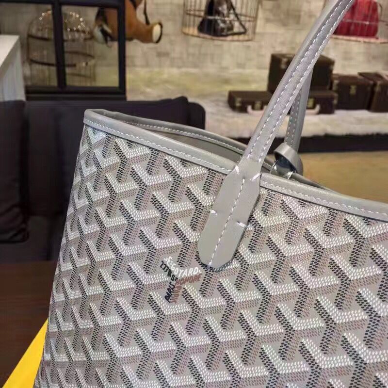 Goyard Y Doodling Calfskin Leather Tote Bag 7901 Grey