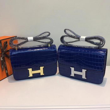 Hermes Constance Bag Croco Leather H9978C Blue