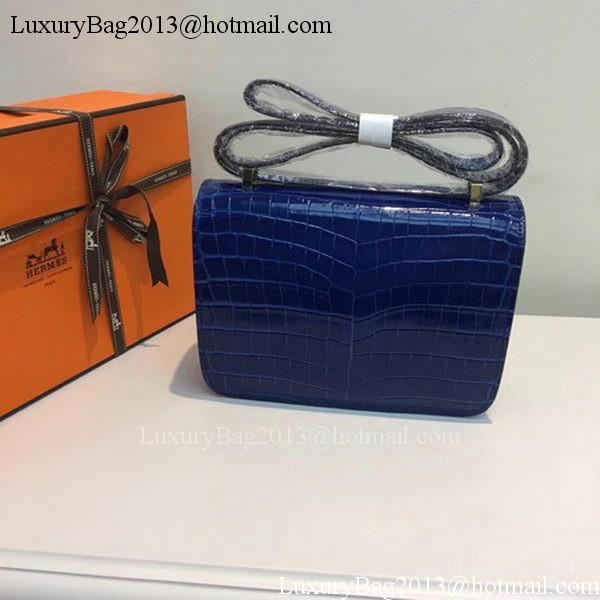 Hermes Constance Bag Croco Leather H9978C Blue