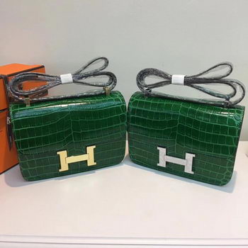 Hermes Constance Bag Croco Leather H9978C Green