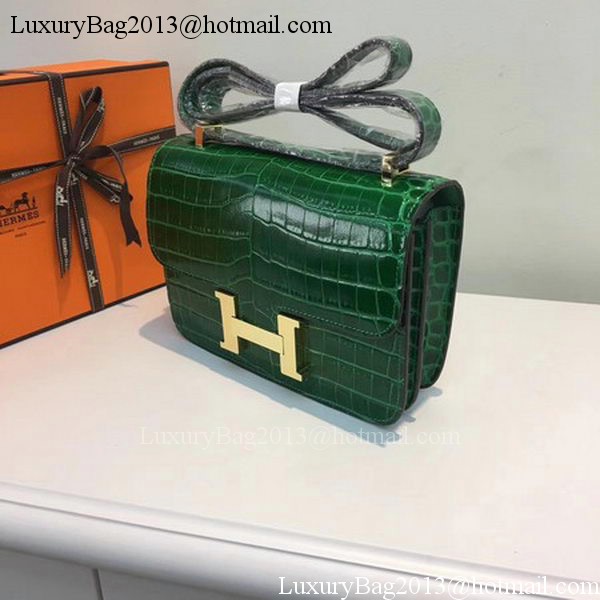 Hermes Constance Bag Croco Leather H9978C Green