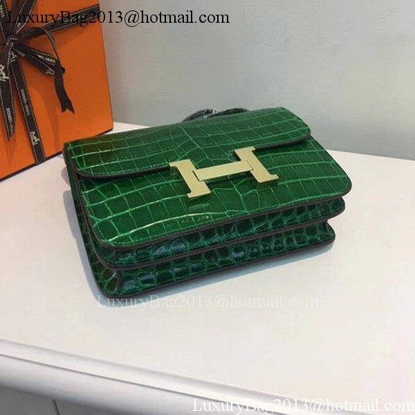 Hermes Constance Bag Croco Leather H9978C Green