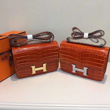 Hermes Constance Bag Croco Leather H9978C Orange