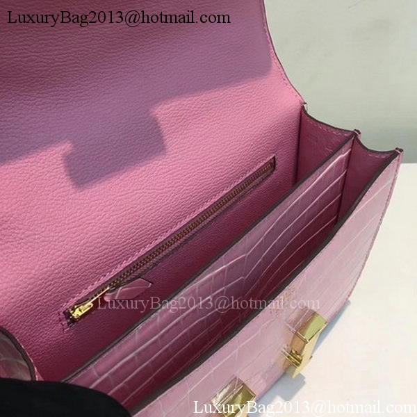 Hermes Constance Bag Croco Leather H9978C Pink