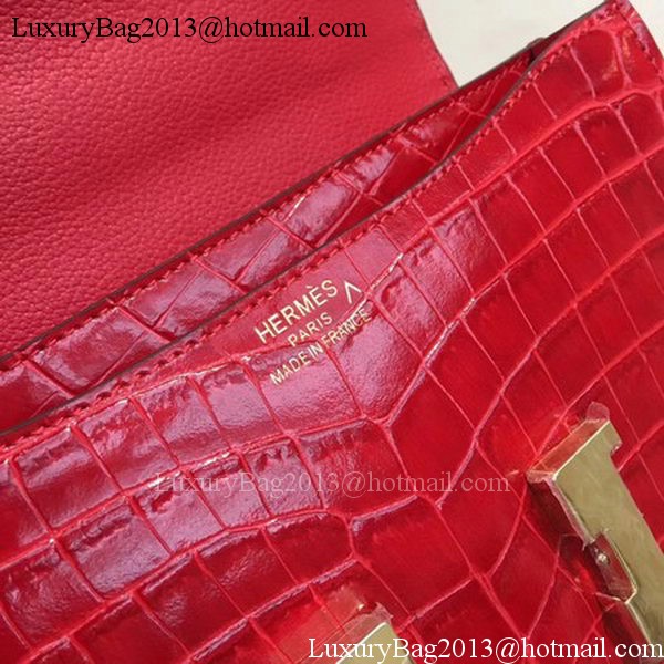 Hermes Constance Bag Croco Leather H9978C Red