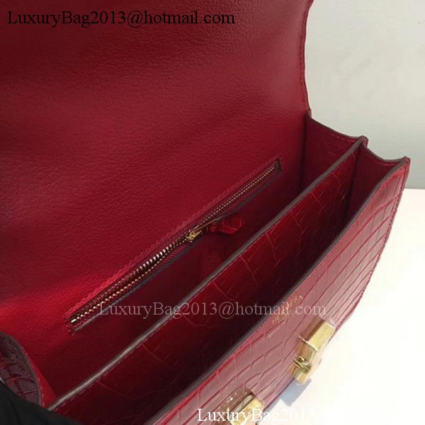 Hermes Constance Bag Croco Leather H9978C Red