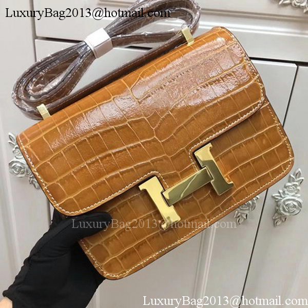 Hermes Constance Bag Croco Leather H9978C Wheat