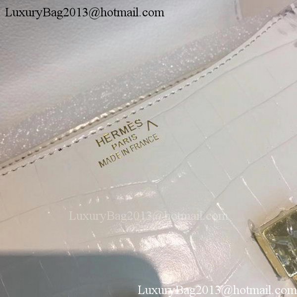 Hermes Constance Bag Croco Leather H9978C White