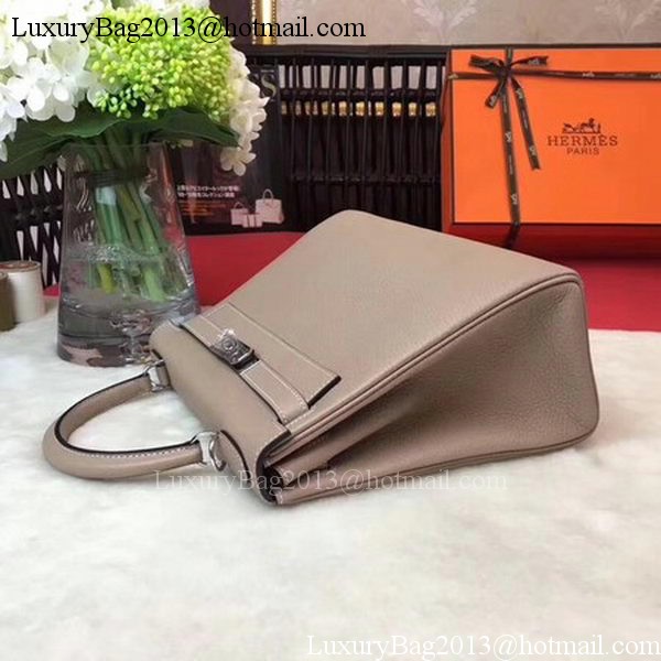 Hermes Kelly 32cm Shoulder Bag Grey TOGO Leather KY32 Silver