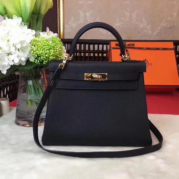 Hermes Kelly 32cm Shoulder Bag TOGO Leather KY32 Black