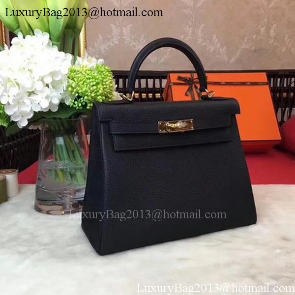 Hermes Kelly 32cm Shoulder Bag TOGO Leather KY32 Black