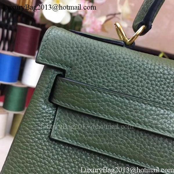 Hermes Kelly 32cm Shoulder Bag TOGO Leather KY32 Green