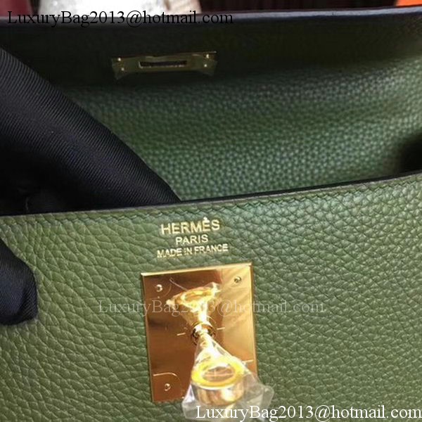 Hermes Kelly 32cm Shoulder Bag TOGO Leather KY32 Green