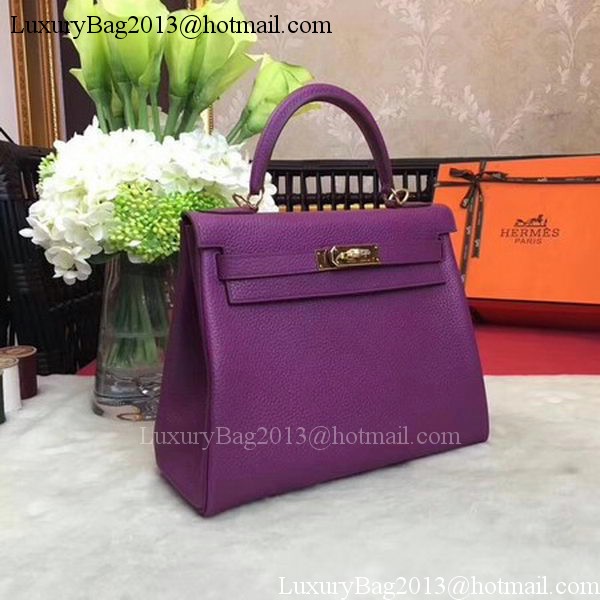 Hermes Kelly 32cm Shoulder Bag TOGO Leather KY32 Purple