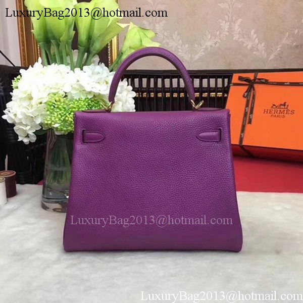 Hermes Kelly 32cm Shoulder Bag TOGO Leather KY32 Purple