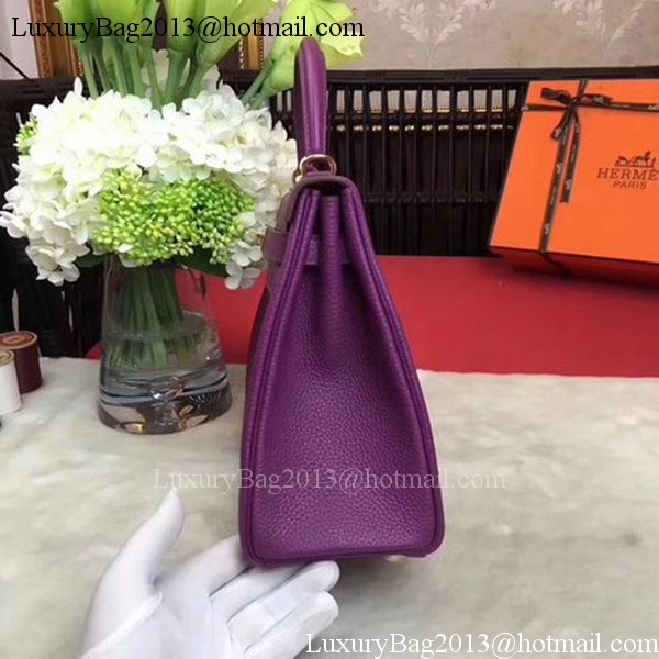 Hermes Kelly 32cm Shoulder Bag TOGO Leather KY32 Purple