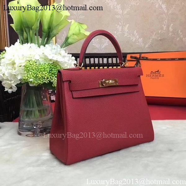 Hermes Kelly 32cm Shoulder Bag TOGO Leather KY32 Red