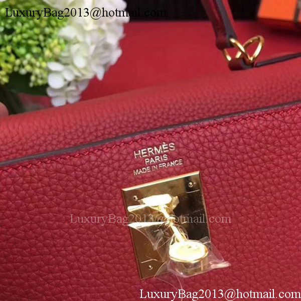 Hermes Kelly 32cm Shoulder Bag TOGO Leather KY32 Red