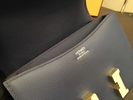 Hermes Constance Bag Original Calfskin Leather H9910 Blue