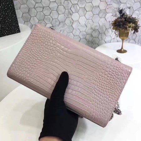 Saint Laurent mini Croco Leather Cross-body Shoulder Bag Y2811 Pink