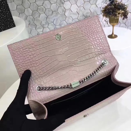 Saint Laurent mini Croco Leather Cross-body Shoulder Bag Y2811 Pink