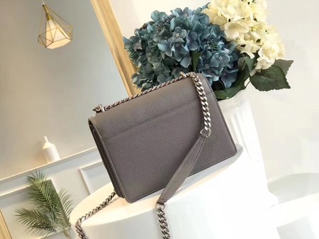 Yves Saint Laurent Leather Cross-body Shoulder Bag Y8004 Grey